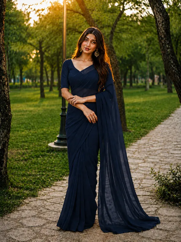 Navy_Blue_Georgette_SAREE_For_WOMEN