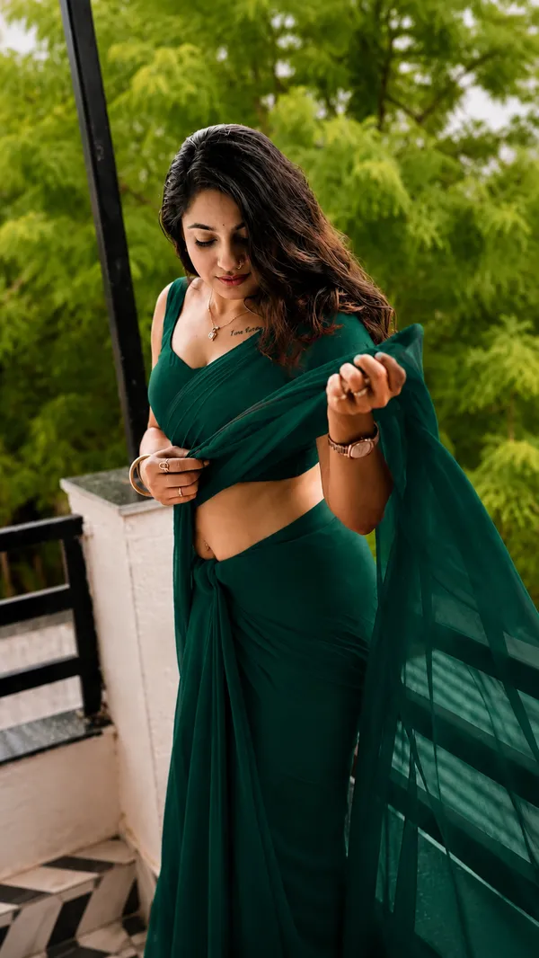 Green_Georgette_SAREE_For_WOMEN