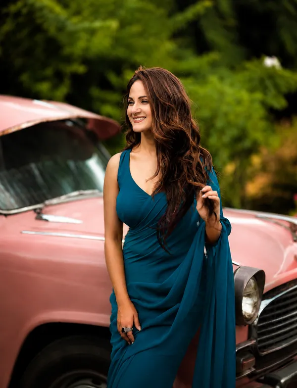 Teal_Georgette_SAREE_For_WOMEN