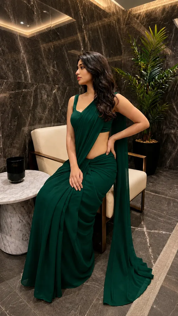 Green_Georgette_SAREE_For_WOMEN