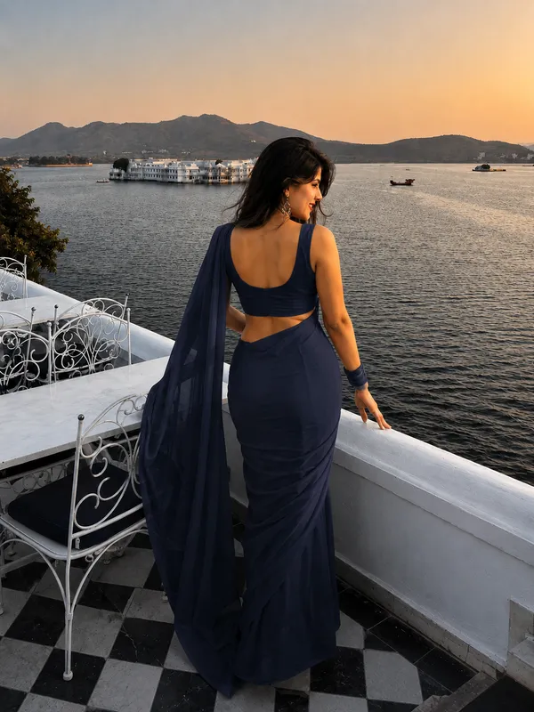 Navy_Georgette_SAREE_For_WOMEN