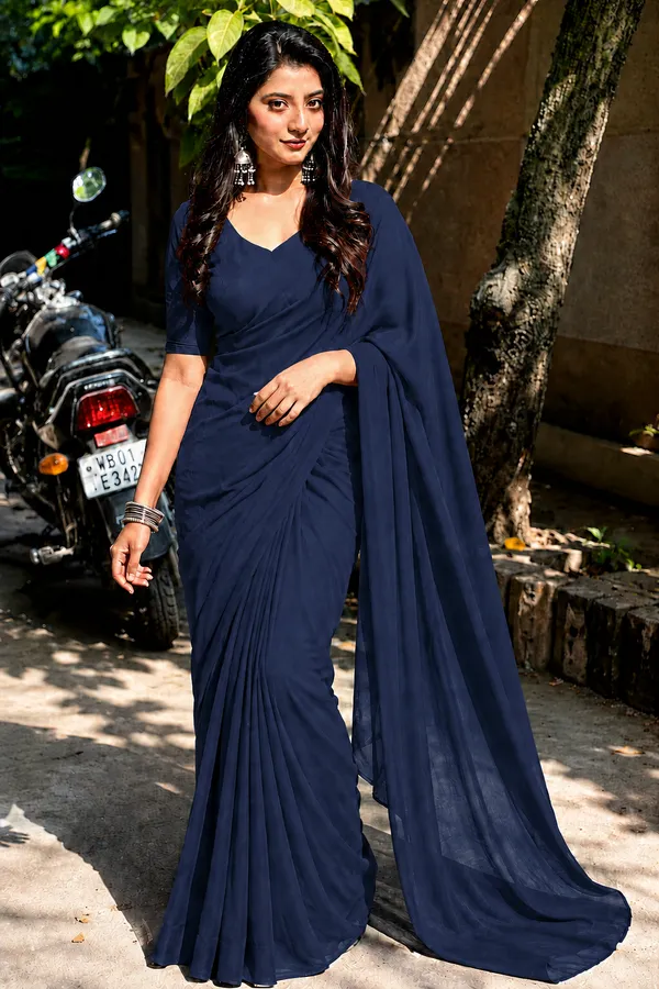 Navy_Georgette_SAREE_For_WOMEN