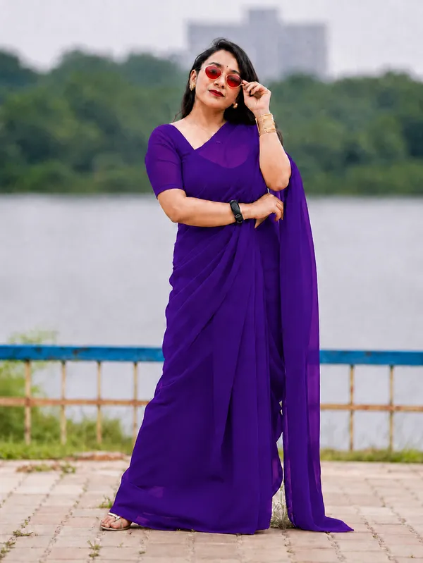 Purple_Georgette_SAREE_For_WOMEN