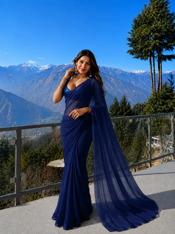 Navy_Blue_Georgette_SAREE_For_WOMEN