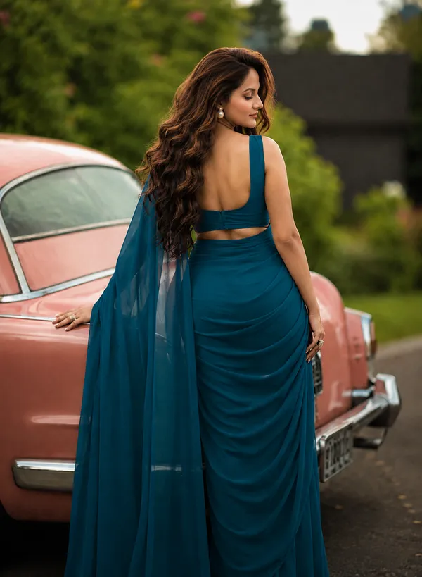 Teal_Georgette_SAREE_For_WOMEN