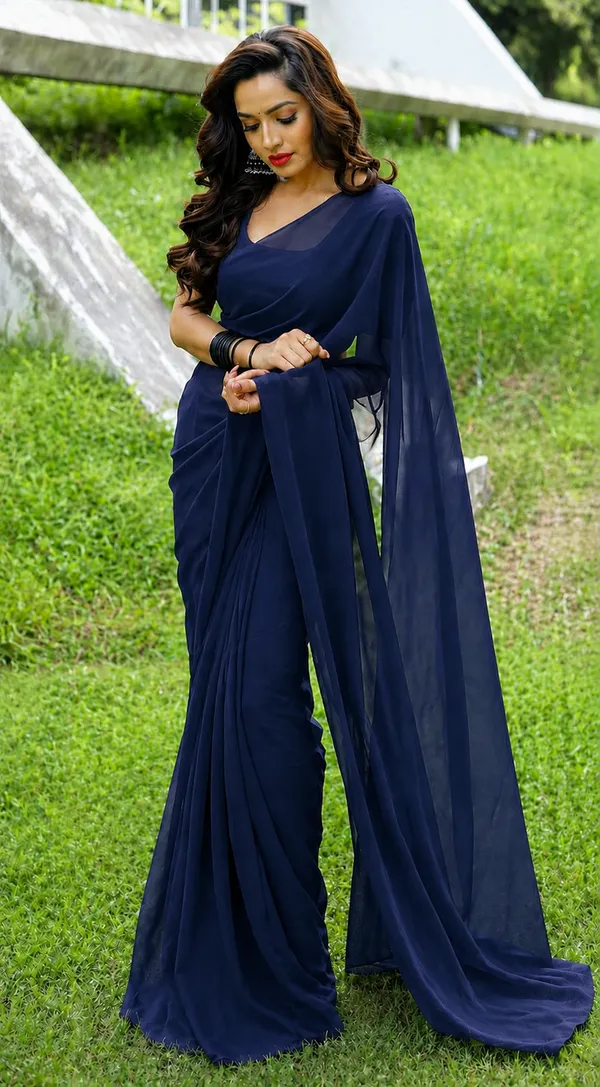 Navy_Georgette_SAREE_For_WOMEN
