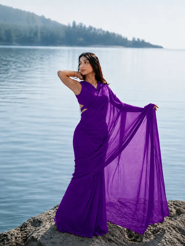 Purple_Georgette_SAREE_For_WOMEN