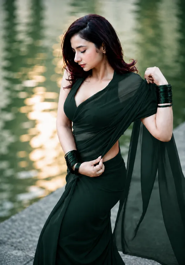 Green_Georgette_SAREE_For_WOMEN