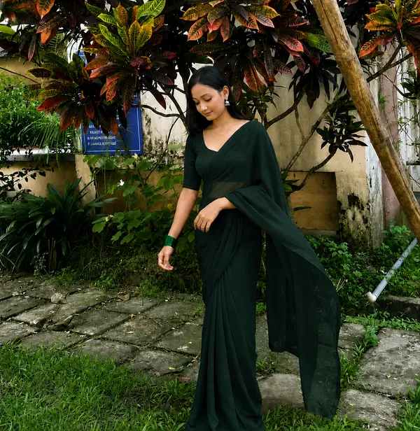 Dark_Green_Georgette_SAREE_For_WOMEN