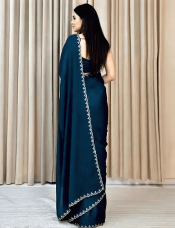 Teal_Georgette_SAREE_For_WOMEN