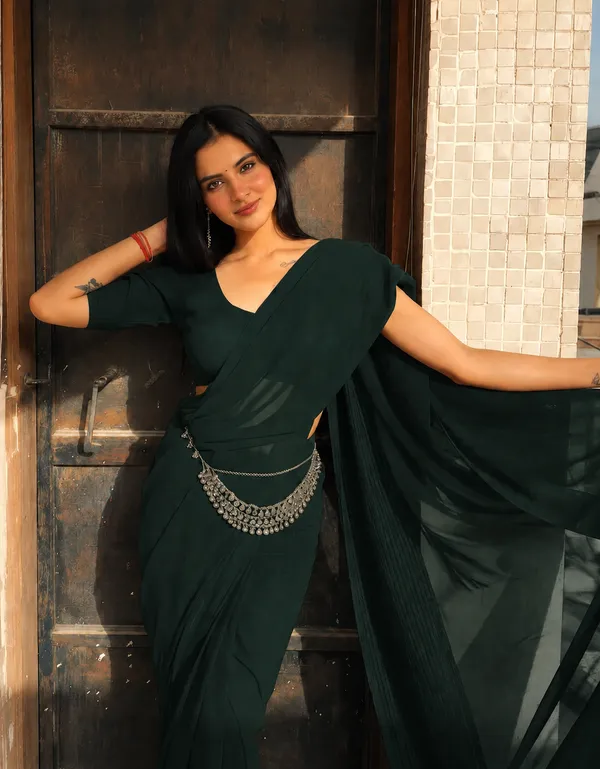 Green_Georgette_SAREE_For_WOMEN