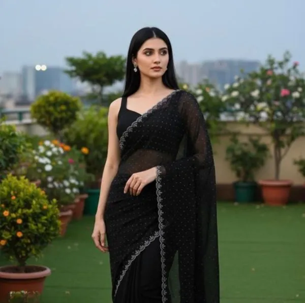 Black_Georgette_SAREE_For_WOMEN