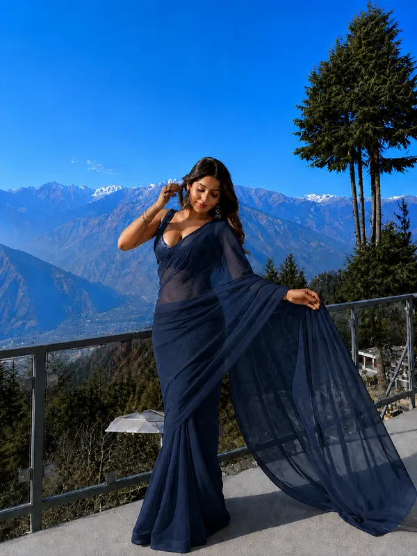 Navy_Blue_Georgette_SAREE_For_WOMEN
