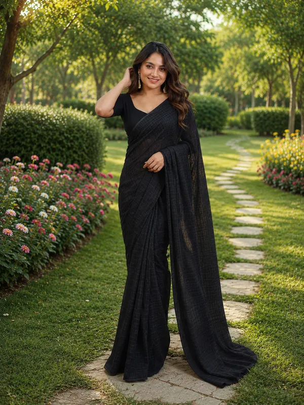 Black_Georgette_SAREE_For_WOMEN