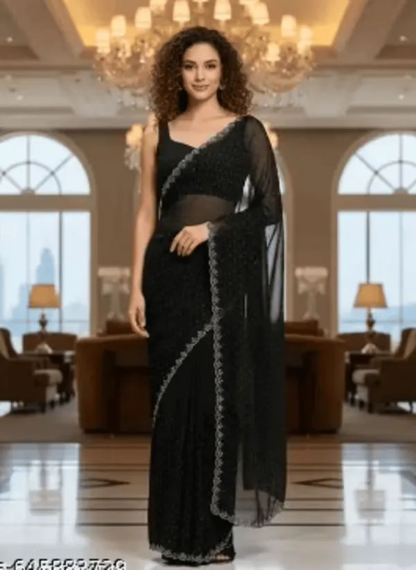 Black_Georgette_SAREE_For_WOMEN