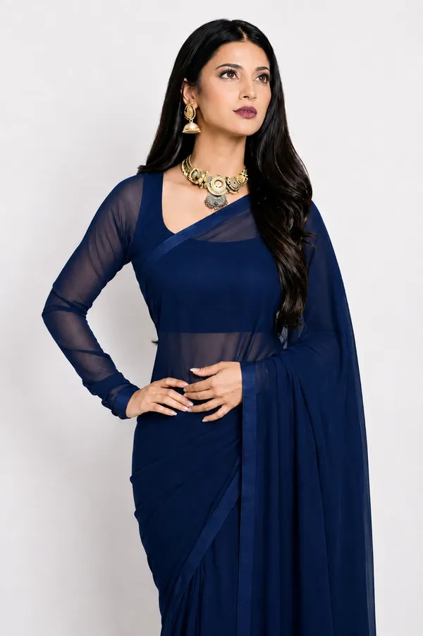 Navy_Blue_Georgette_SAREE_For_WOMEN