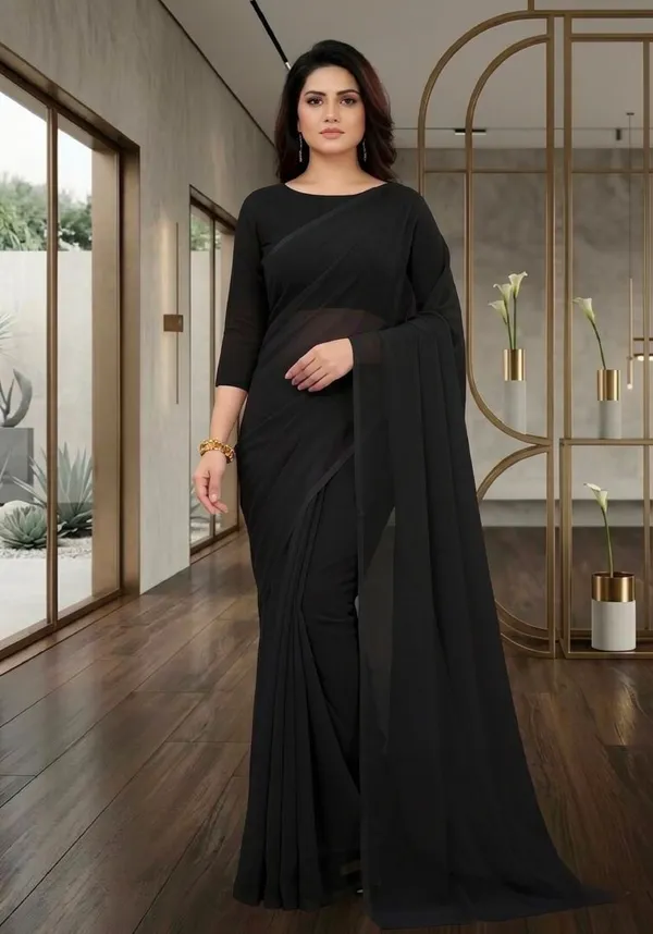 Black_Georgette_SAREE_For_WOMEN