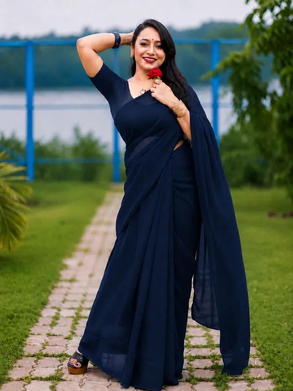 Navy_Blue_Georgette_SAREE_For_WOMEN
