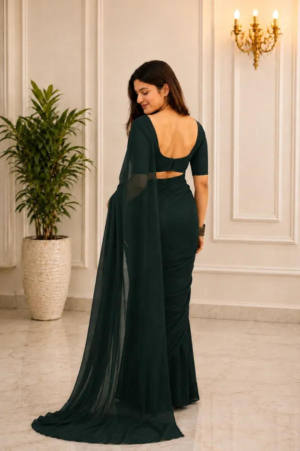 Dark_Green_Georgette_SAREE_For_WOMEN