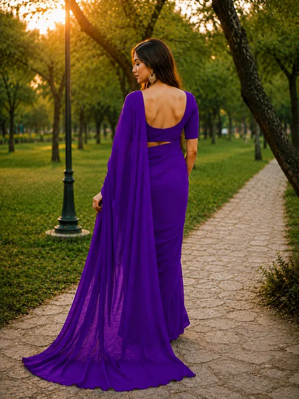 Purple_Georgette_SAREE_For_WOMEN
