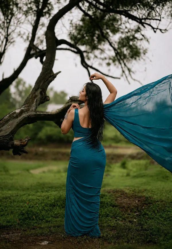Teal_Georgette_SAREE_For_WOMEN