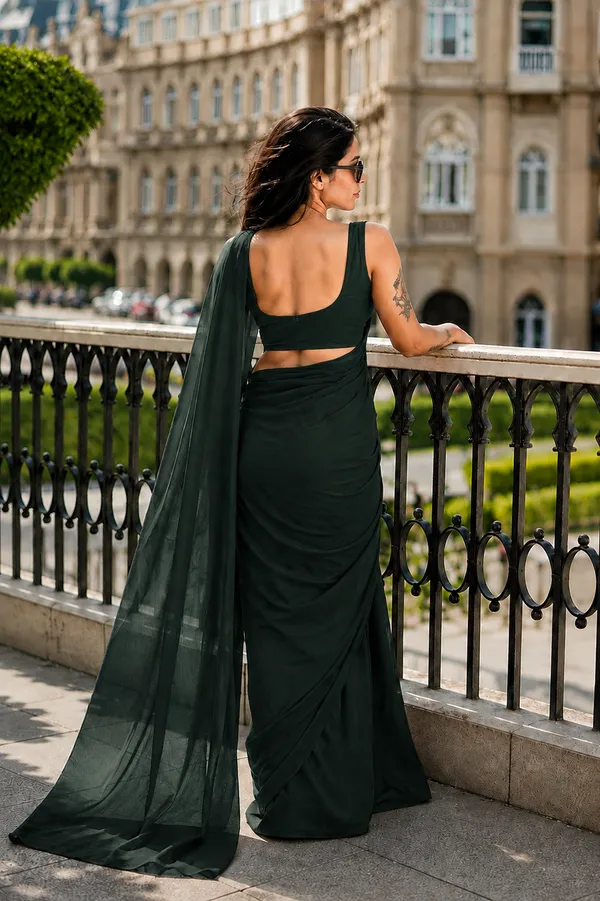 Dark_Green_Georgette_SAREE_For_WOMEN