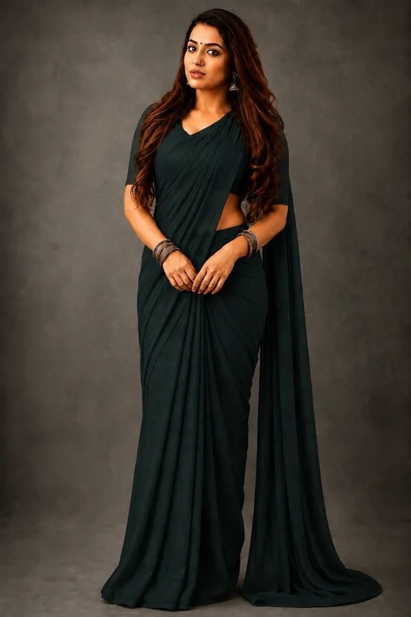 Dark_Green_Georgette_SAREE_For_WOMEN