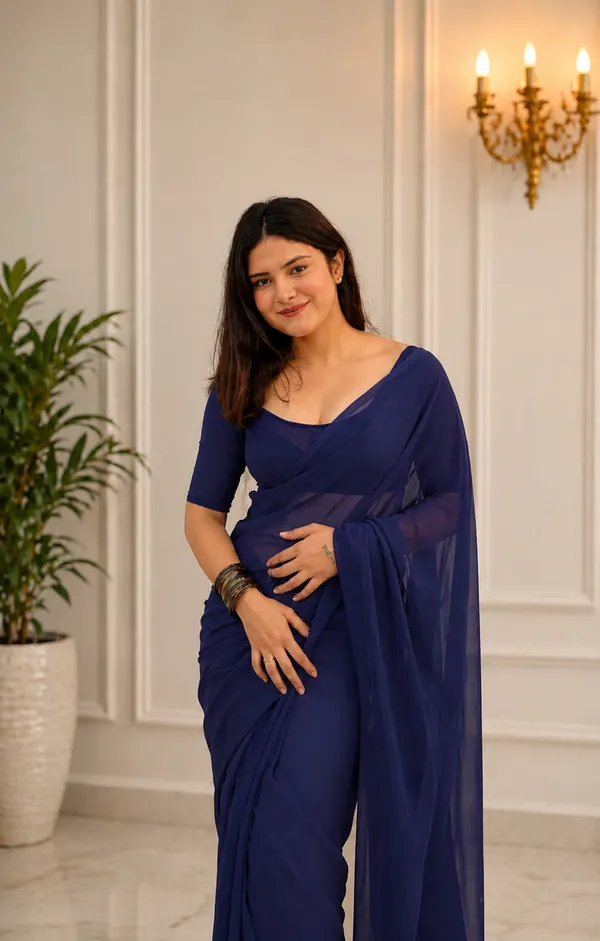 Navy_Blue_Georgette_SAREE_For_WOMEN