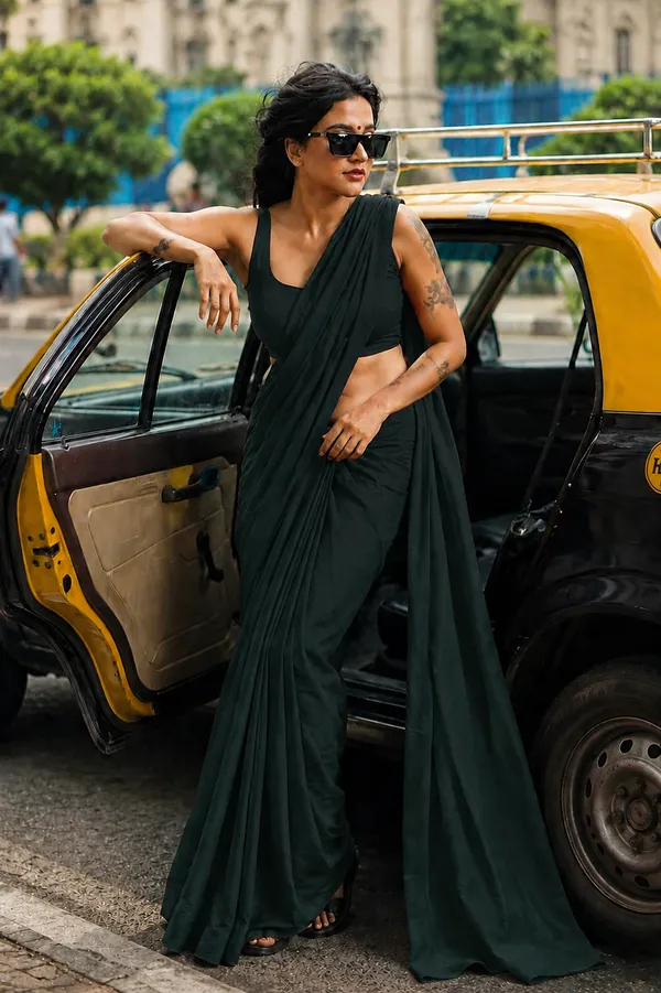 Dark_Green_Georgette_SAREE_For_WOMEN