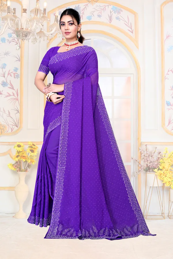 Purple_Georgette_SAREE_For_WOMEN