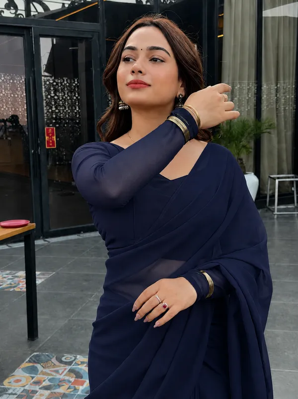 Navy_Blue_Georgette_SAREE_For_WOMEN