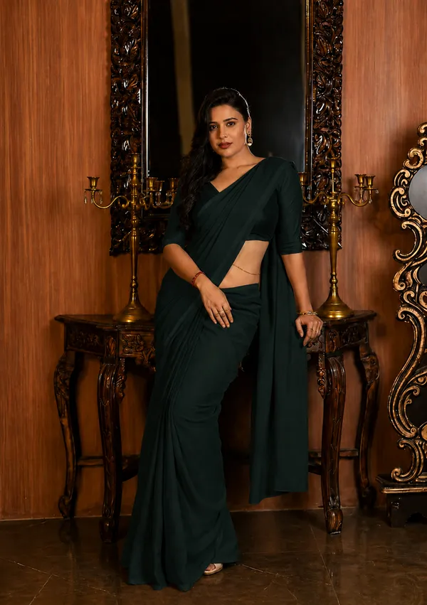 Dark_Green_Georgette_SAREE_For_WOMEN
