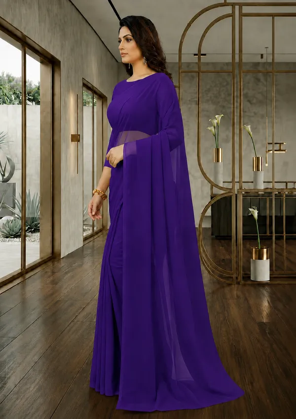 Purple_Georgette_SAREE_For_WOMEN