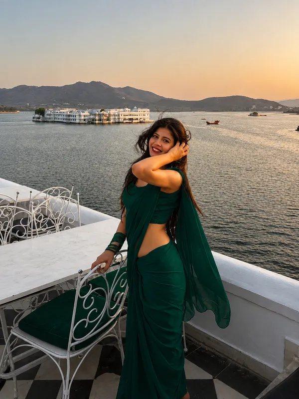 Green_Georgette_SAREE_For_WOMEN