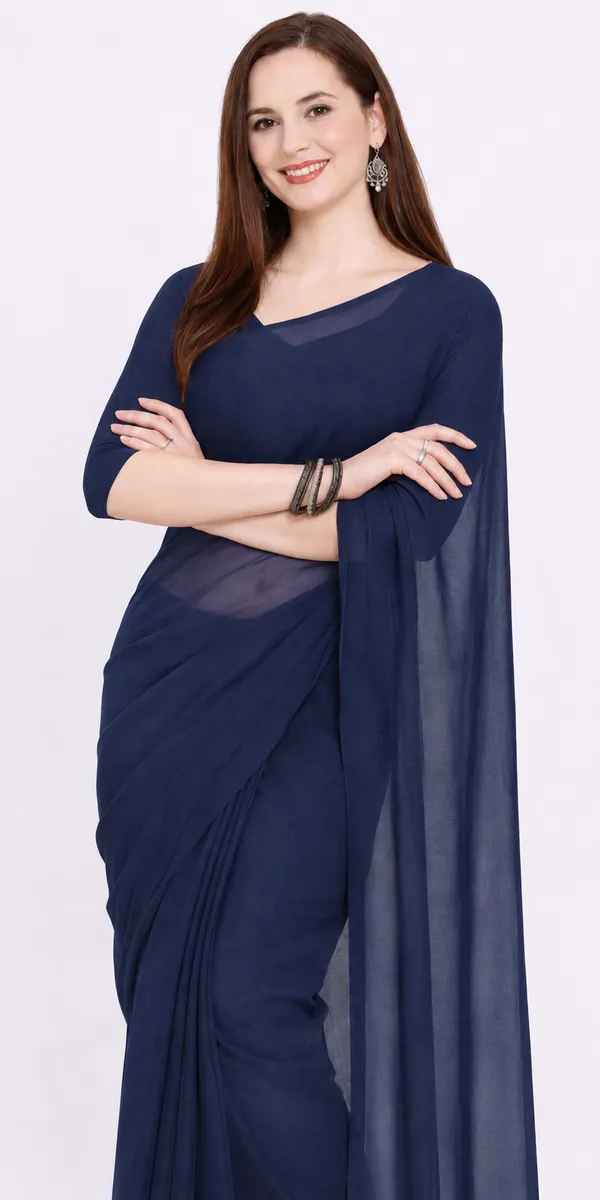 Navy_Georgette_SAREE_For_WOMEN