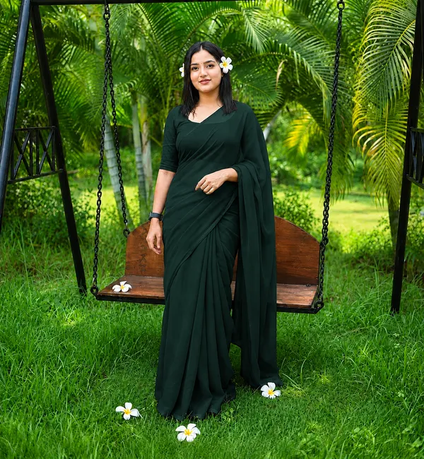 Dark_Green_Georgette_SAREE_For_WOMEN
