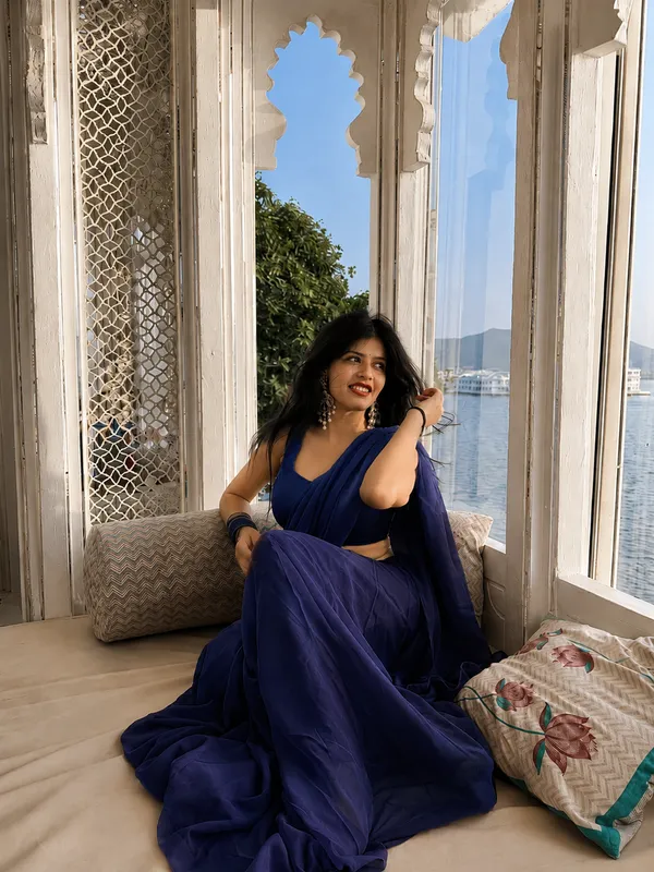 Navy_Georgette_SAREE_For_WOMEN