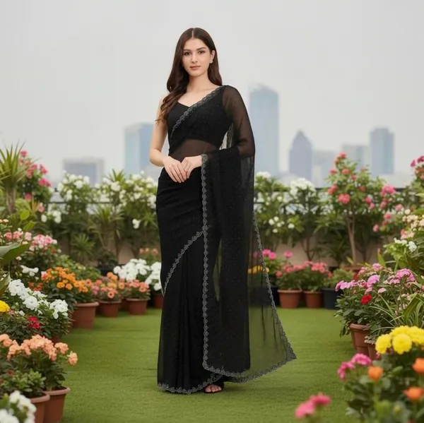 Black_Georgette_SAREE_For_WOMEN