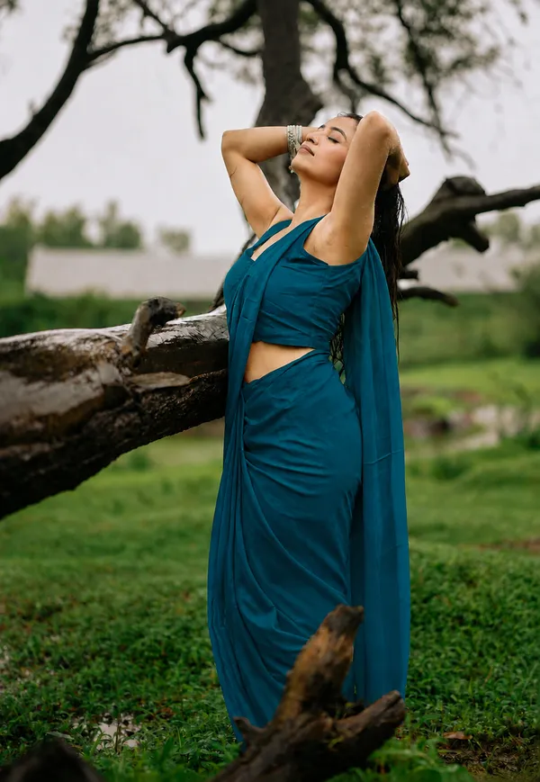 Teal_Georgette_SAREE_For_WOMEN