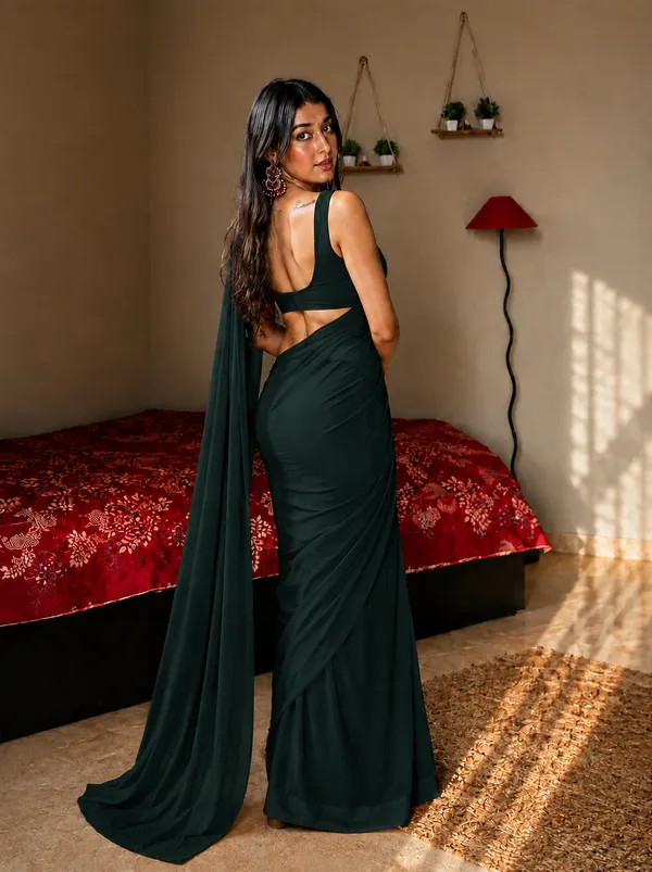 Dark_Green_Georgette_SAREE_For_WOMEN