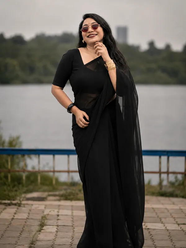 Black_Georgette_SAREE_For_WOMEN