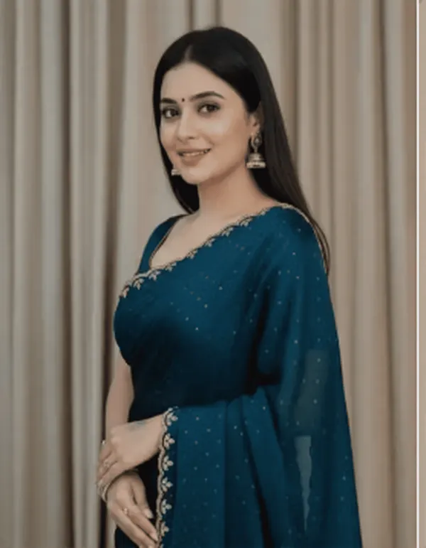 Teal_Georgette_SAREE_For_WOMEN