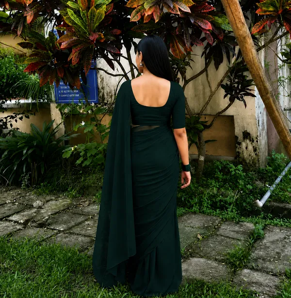 Dark_Green_Georgette_SAREE_For_WOMEN