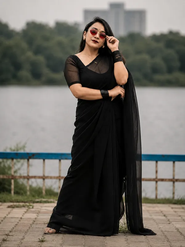 Black_Georgette_SAREE_For_WOMEN