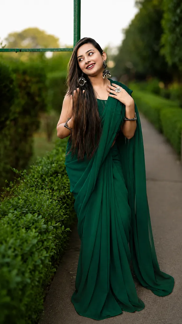 Green_Georgette_SAREE_For_WOMEN