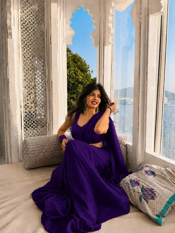 Purple_Georgette_SAREE_For_WOMEN
