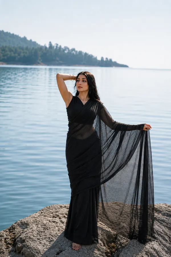 Black_Georgette_SAREE_For_WOMEN