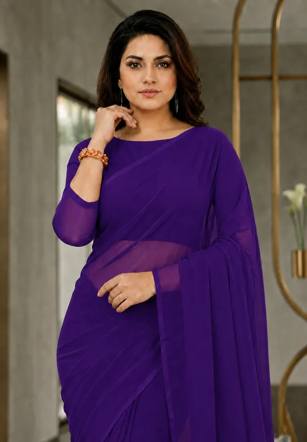 Purple_Georgette_SAREE_For_WOMEN