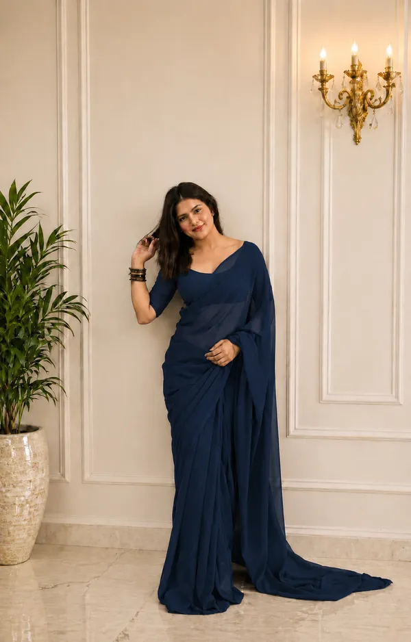 Navy_Blue_Georgette_SAREE_For_WOMEN