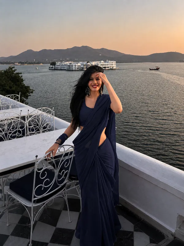 Navy_Georgette_SAREE_For_WOMEN